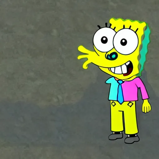 Prompt: Spongebob in the style of GTA V