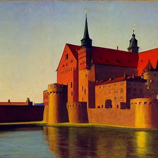 Image similar to nuremberg castle by edward hopper