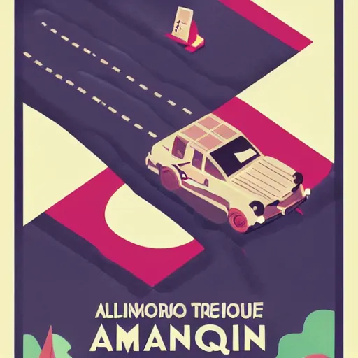 Image similar to A maquina do tempo, Animation printed poster , Artwork by James Gilleard, cinematic composition, trending