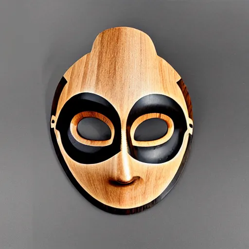 Image similar to spiral motif wooden mask