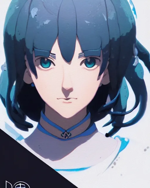 Prompt: female byleth, detailed perfect face, exquisite details, fire magic, mid view, design on a white background, by studio muti, greg rutkowski makoto shinkai takashi takeuchi studio ghibli