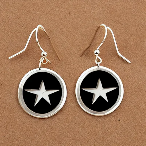 Image similar to segmented 2d laser cut earrings, star trek