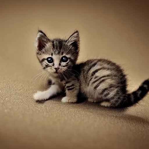 Image similar to electron microscope image of an adorable kitten