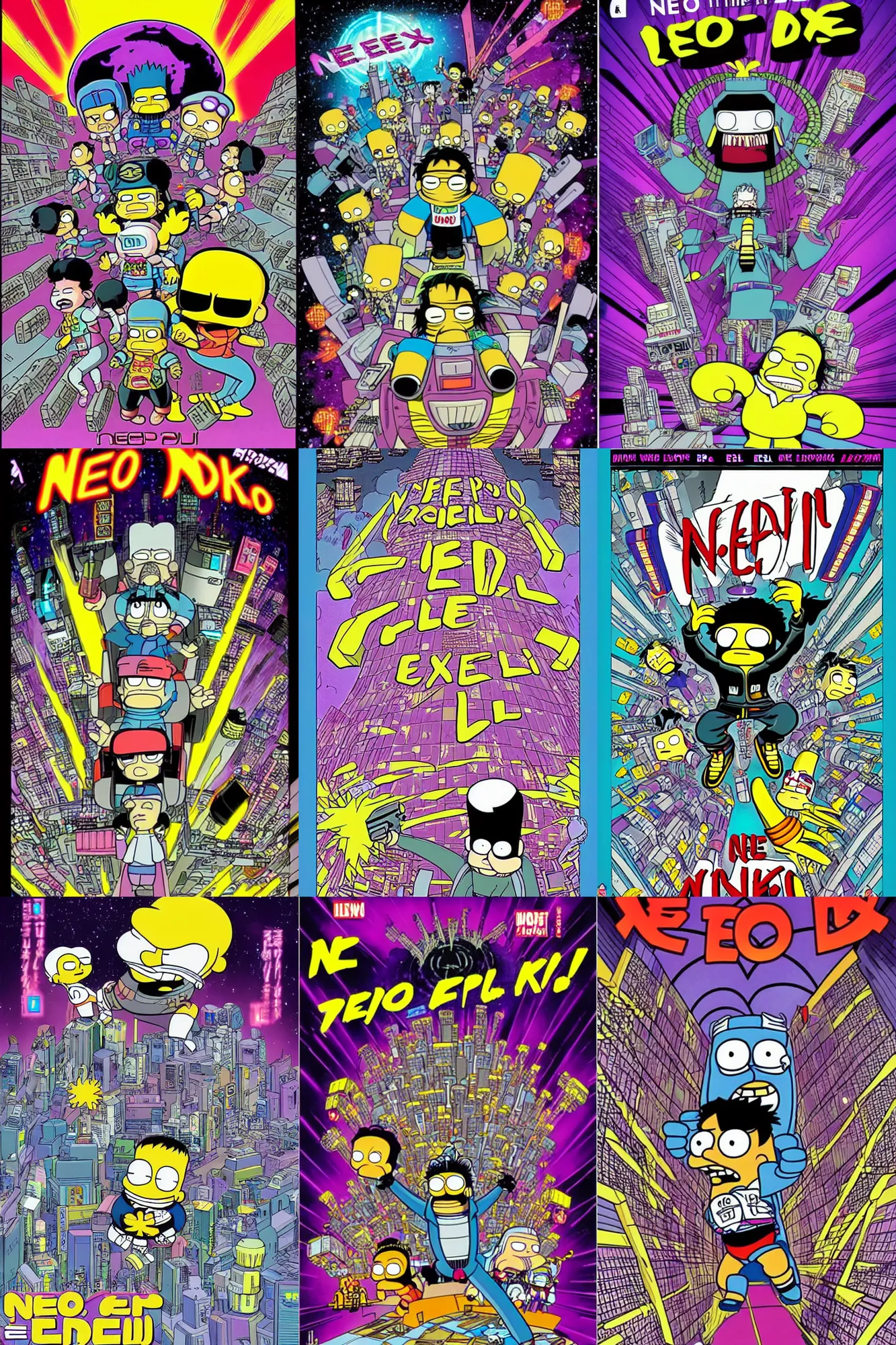 Image similar to neo tokyo is about to e. x. p. l. o. d. e.! by matt groening