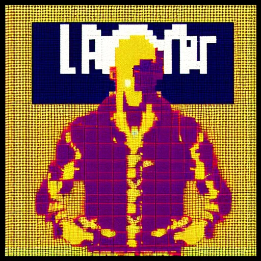 Image similar to Eminem albums pixel art