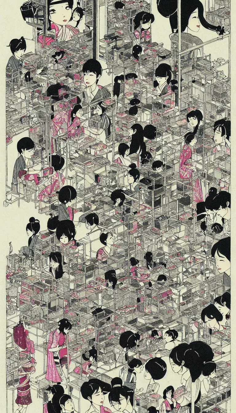 Image similar to calcutta by japanese illustrator