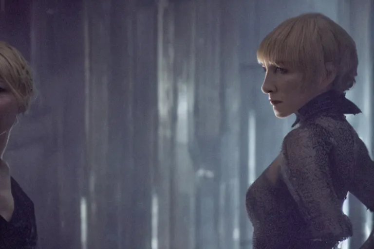 Image similar to cate blanchett in blade runner, movie still