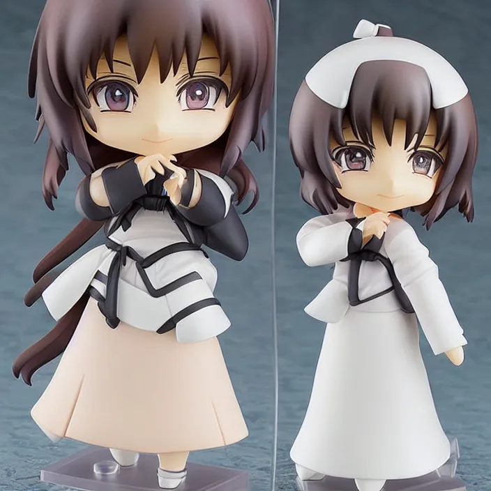 Prompt: rumi usagiyama , An anime Nendoroid of rumi usagiyama , figurine, detailed product photo