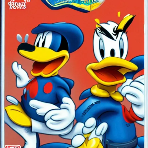 Image similar to donald duck quack attack for playstation box art