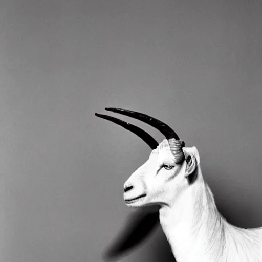 Prompt: david bowie as a goat