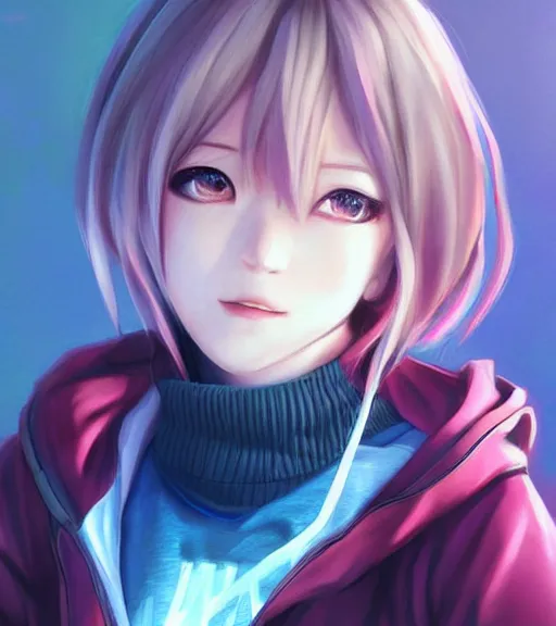 Image similar to chiaki nanami from danganronpa intensely gaming, a japanese girl with pale bobbed hair and a hoodie, gamer, awesome, art by stanley lau, artgerm, rossdraws, ross tran, sakimichan, cyarine, beautiful art