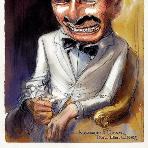 Image similar to the drunk french baron by peter de seve