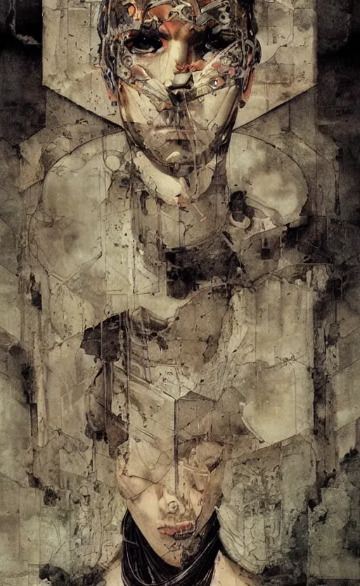Image similar to friedrich hegel, eun emerging from renaissance italy into a cyberpunk mutiversal realm by conrad roset, nicola samuri, dino valls, m. w. kaluta, jakub rebelka, rule of thirds, seductive look, beautiful