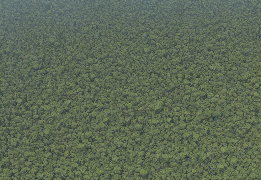 Image similar to overhead view of an large area with deforestation, pollution, climate change, loss of biodiversity, octane render,