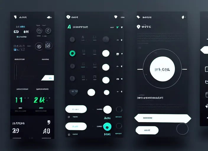 Image similar to a futuristic interface ui hud, 8 k, horizontal, sleek black and white