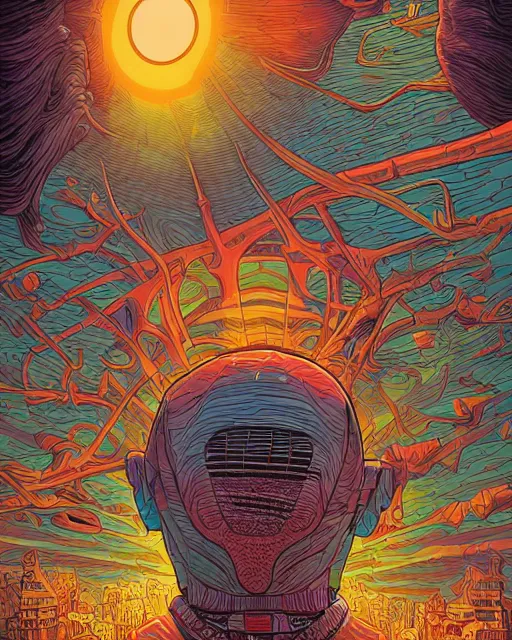 Image similar to the most amazing dream, dan mumford, moebius, hd, digital illustration