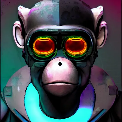 Prompt: cyberpunk monkey, very detailed