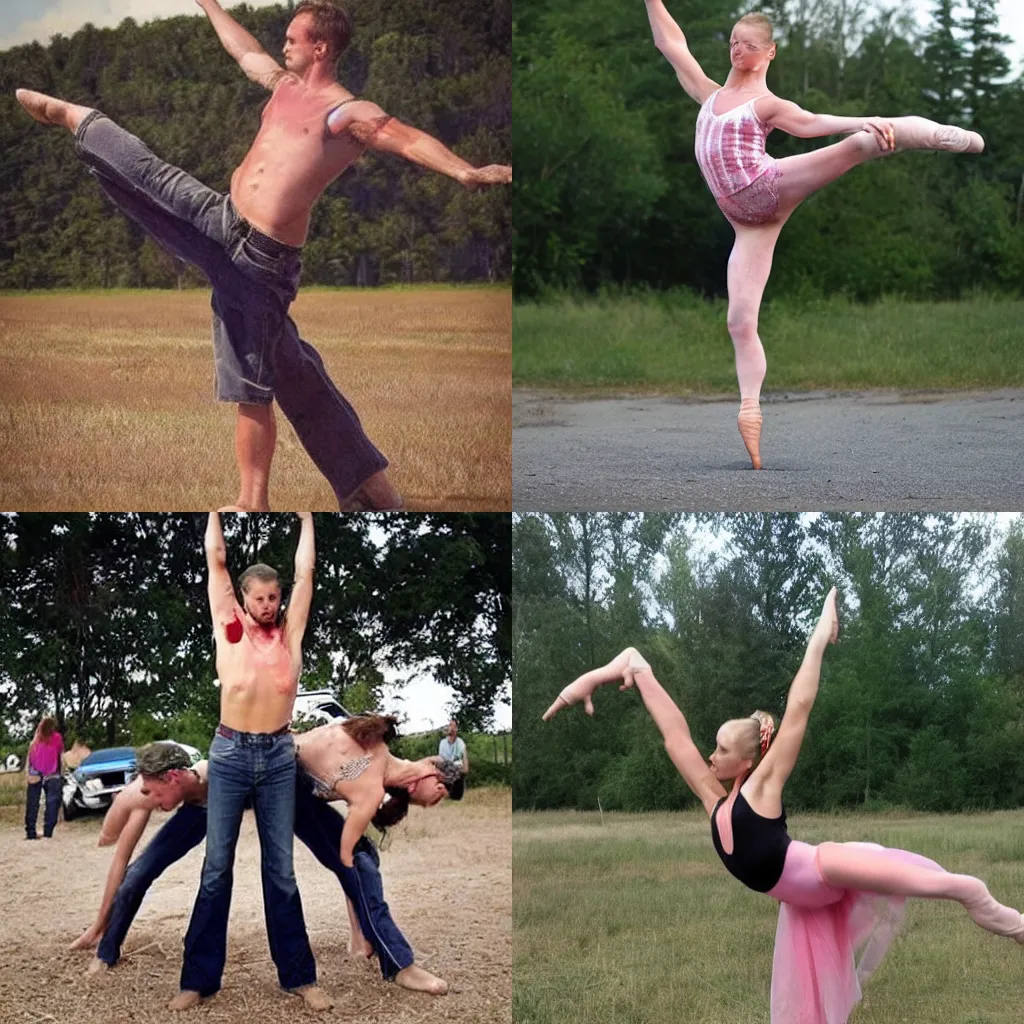 Prompt: redneck ballet