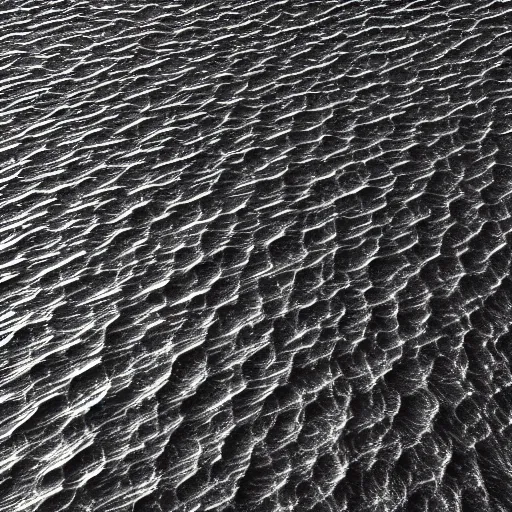 Prompt: birds eye view of the abstract chrome ocean, rough texture, HD, octane render, black and white