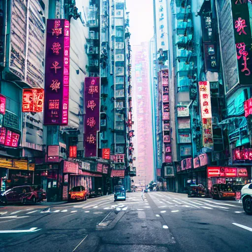 Prompt: cyberpunk street of HongKong