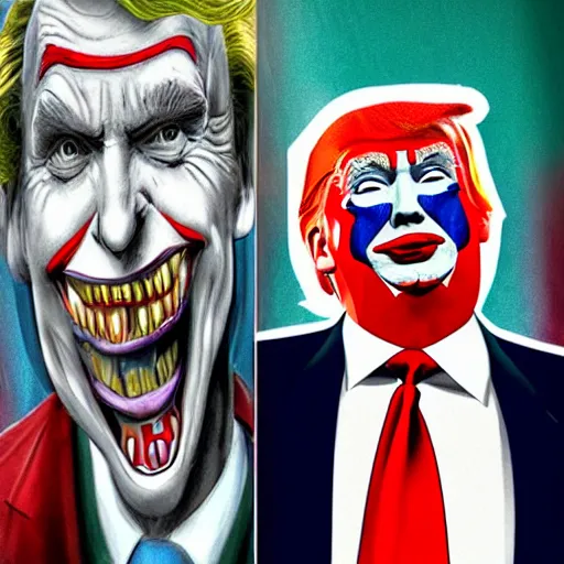 Image similar to Donald Trump is the Joker, concept art