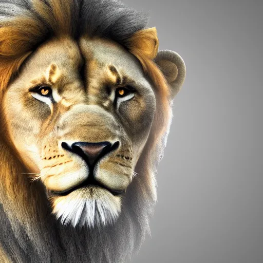 Prompt: a 3 d render of a lion