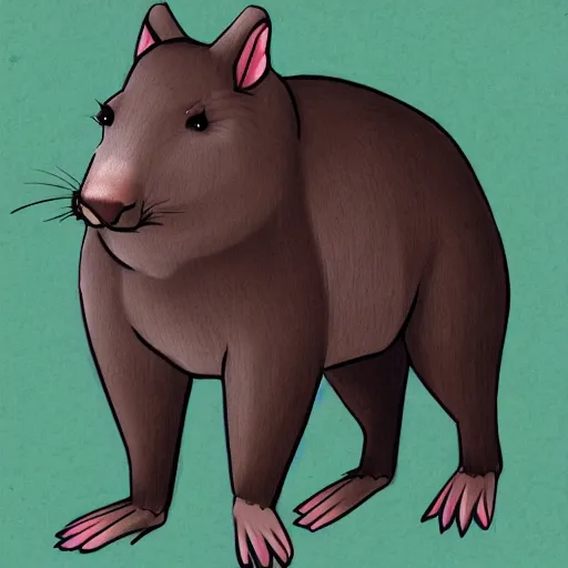 Prompt: cool wombat fursona for james, trending on furaffinity