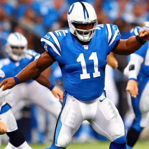 Image similar to Cam newton in a Indianapolis colts uniform