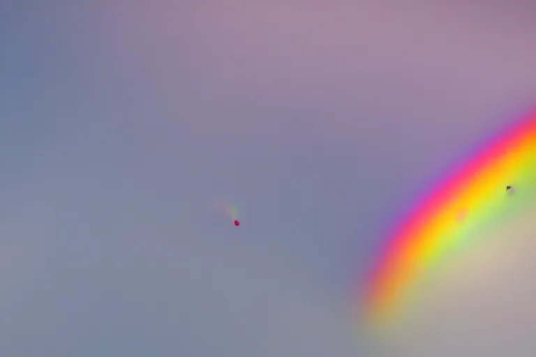 Prompt: photo close - up of rainbow floating in air, sony a 7 0 0 8 0 mm hdr