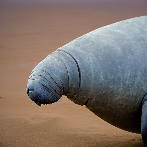 Image similar to a Manatee with the armor of a pangolin, national geographic photograph