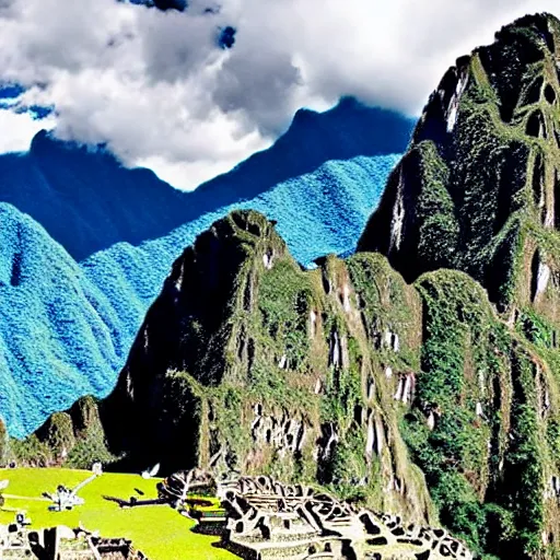 Prompt: ufo in machu picchu,