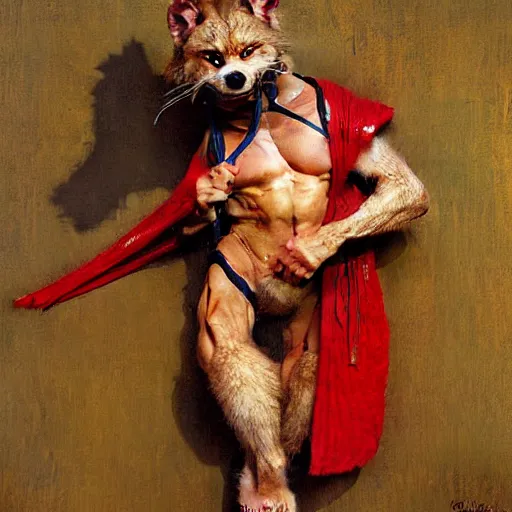 Image similar to furry male splinter ninja mutant wearing a red kimono hairy furry body furry arms feet. highly detailed painting by gaston bussiere craig mullins jc leyendecker gustav klimt artgerm greg rutkowski