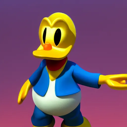 Image similar to donald duck is very sick, portrait, photorealism, octane render, 3 d, hyper detailed.