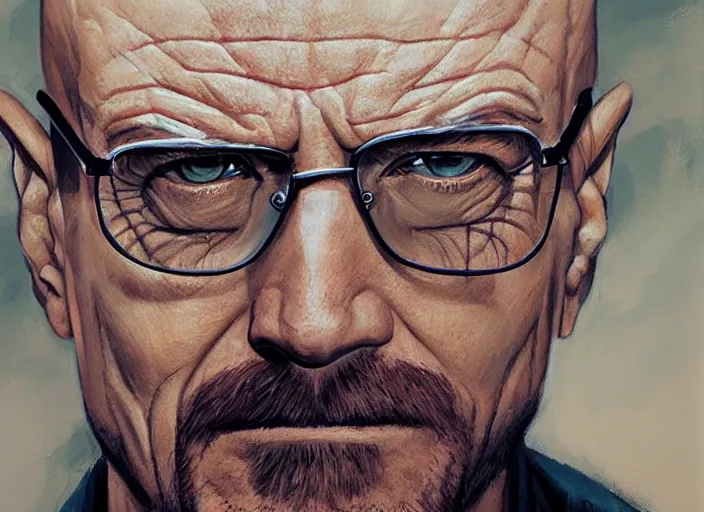 Image similar to a highly detailed beautiful portrait of walter white as wolverine, by gregory manchess, james gurney, james jean