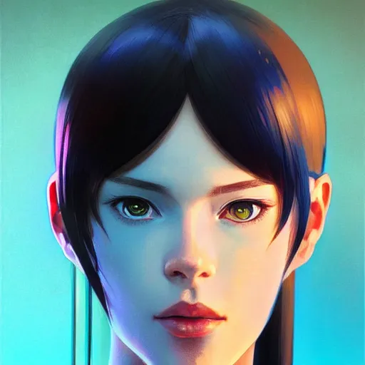 Image similar to A beautiful cyborg woman || ANIME, fine-face, realistic shaded perfect face, fine details. Anime. realistic shaded lighting poster by Ilya Kuvshinov katsuhiro otomo ghost-in-the-shell, magali villeneuve, artgerm, Jeremy Lipkin and Michael Garmash and Rob Rey