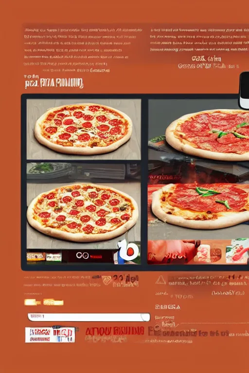 Image similar to pizza advert, on mobile phone