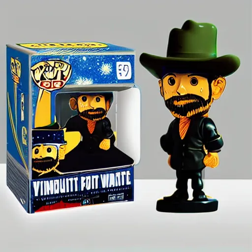 Image similar to vincent van gogh, stop motion vinyl action figure, plastic, toy, butcher billy style