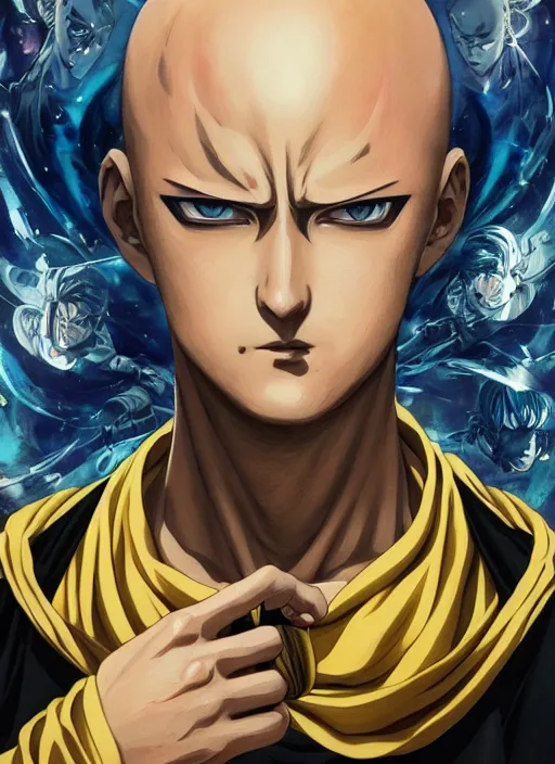 one punch man, hyper detailed masterpiece, digital art, Stable Diffusion