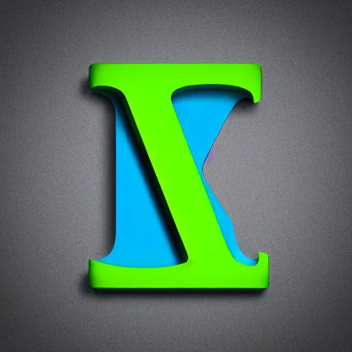 Image similar to a blue letter n and a green letter r