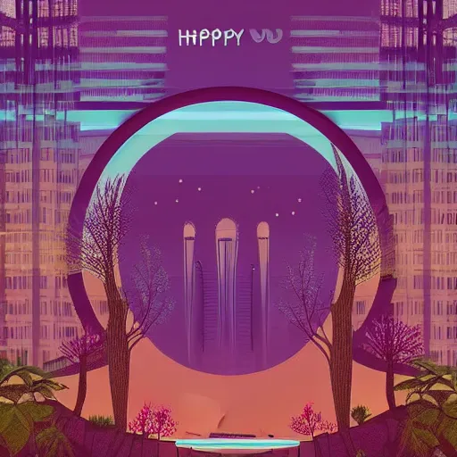 Image similar to beautiful happy picturesque charming organic futuristic sci - fi city in harmony with nature. water and plants. beautiful light. grainy and rough. soft colour scheme. beautiful artistic vector graphic design art print by lurid. ( 2 0 2 2 )