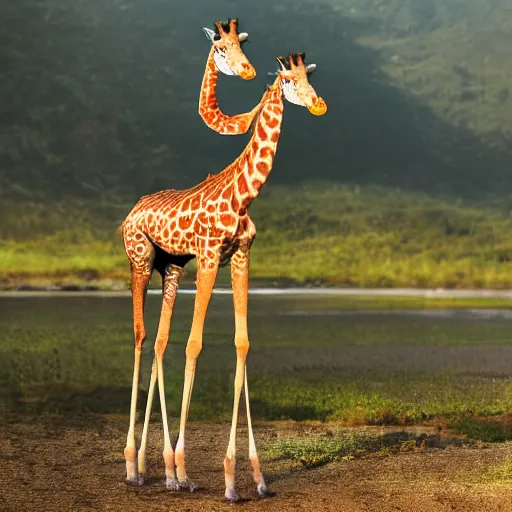 Image similar to a shrimp legged giraffe centaur photo 8k