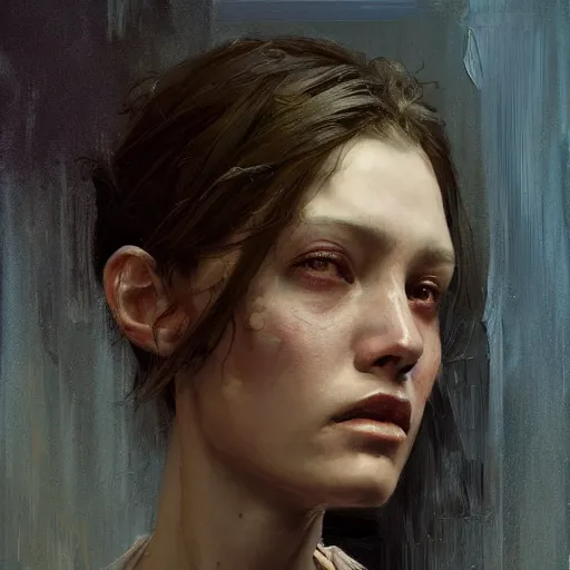 Prompt: tall girl, expressive oil painting, by yoshitaka amano, by greg rutkowski, by jeremy lipking, by artgerm,, h e giger, digital art, octane render