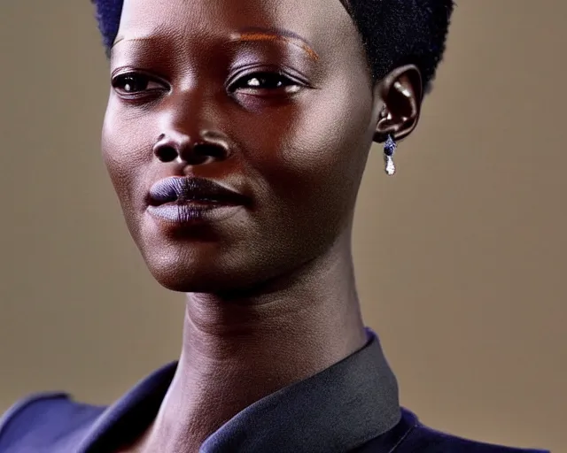 Image similar to tilda swinton mixed with lupita nyongo