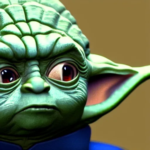 Image similar to yoda wearing a star trek uniform, photorealistic , 8k