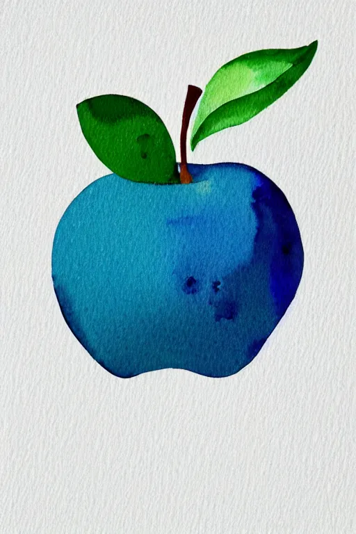 Prompt: minimalist watercolor art of an apple, illustration, vector art