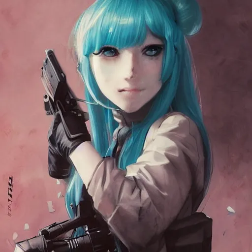 Prompt: portrait of a girly girl miku hatsune, epic, tragic, military art, fantasy, dieselpunk, hd shot, digital portrait, beautiful, artstation, comic style, by artgerm, guy denning, jakub rozalski, magali villeneuve and charlie bowater