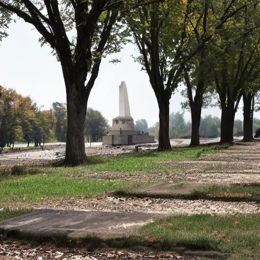 Prompt: World War One battlefield in Washington DC