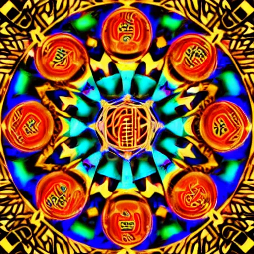 Image similar to Pysanky kaleidoscope magic circle sigil demon summoning