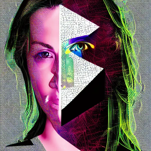 Image similar to expressive portrait of the digitally glitched soul, by Beksinsnki, maze, sharp focus