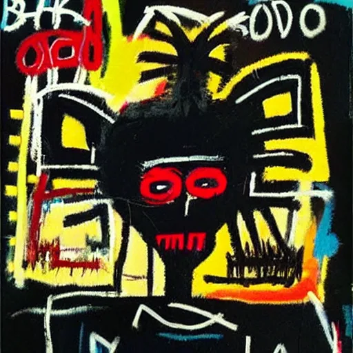 Image similar to black cat by jean-michel basquiat